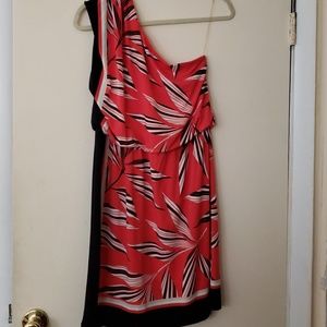 One Shoulder Pattern Dress